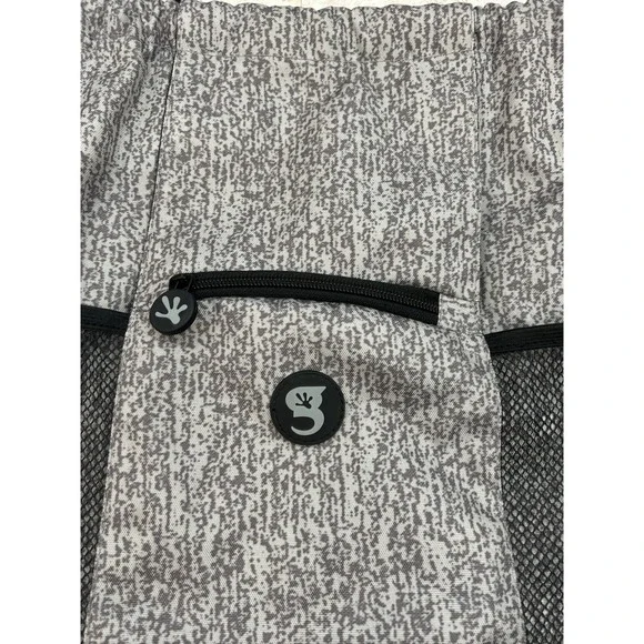 Geckobrands Drawstring Backpack Black‎ Gray Sports Bag - Picture 3 of 11